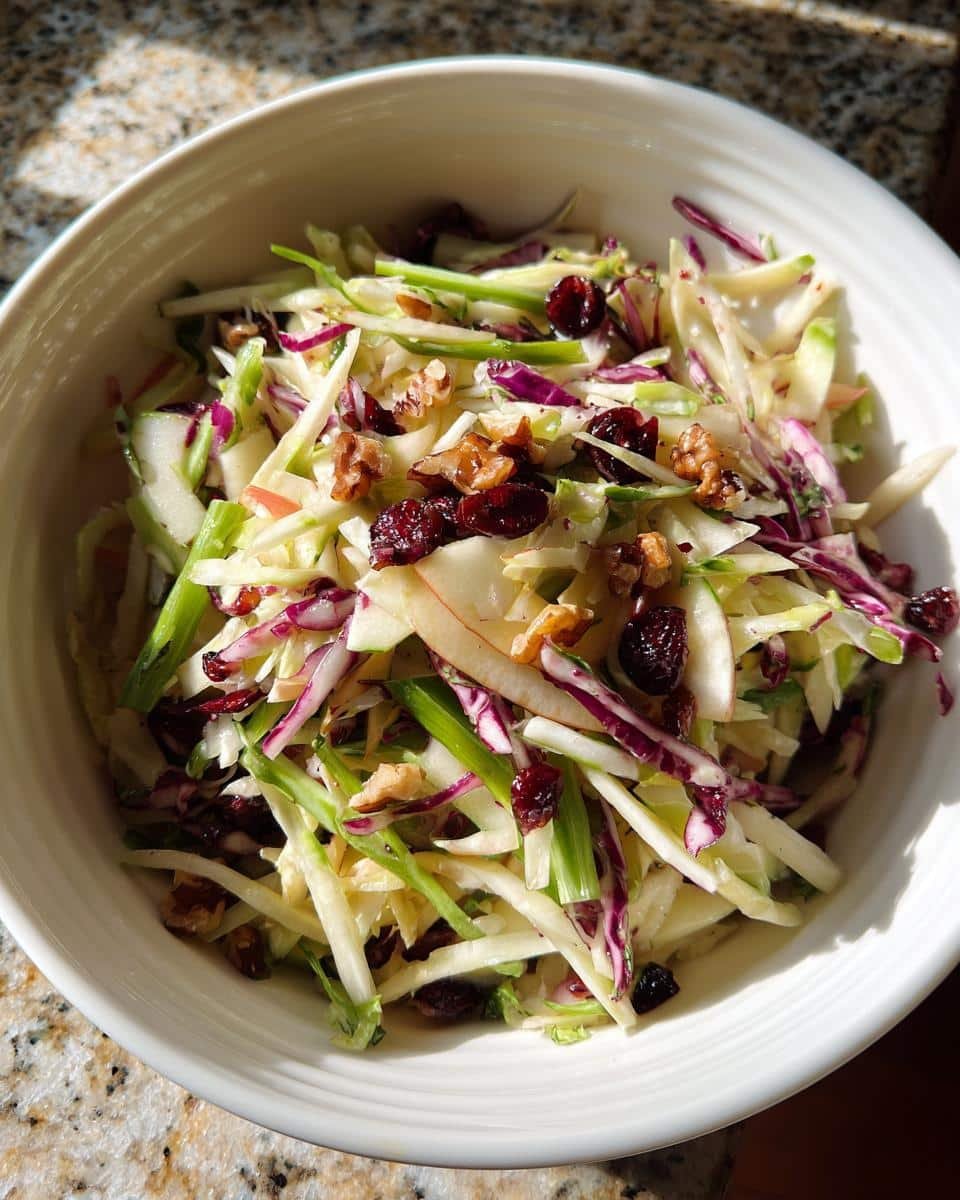 Apple fennel slaw with cranberry vinaigrette - detail 1
