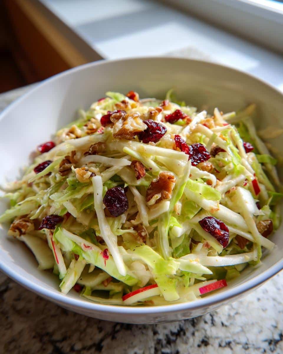 Apple fennel slaw with cranberry vinaigrette - detail 2