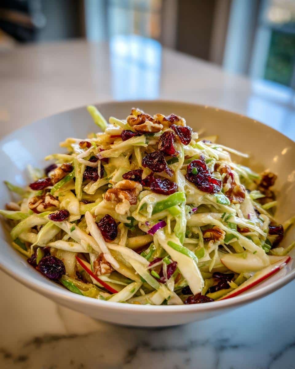 Irresistible Apple Fennel Slaw with 15-Minute Cranberry Vinaigrette