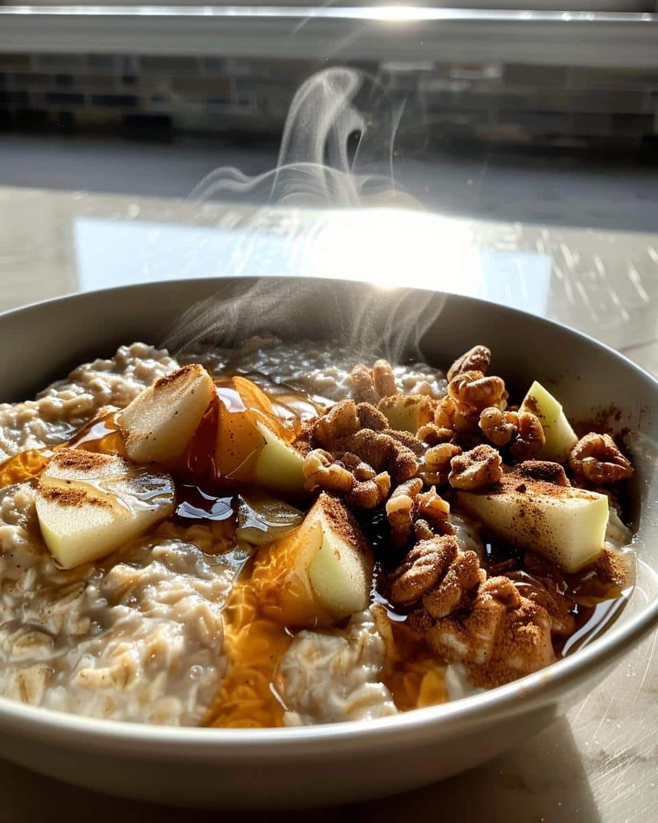 Hearty Apple Walnut Steel-Cut Oats Ready in 30 Minutes