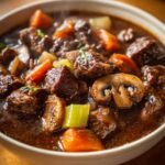 Beef and mushroom stout stew
