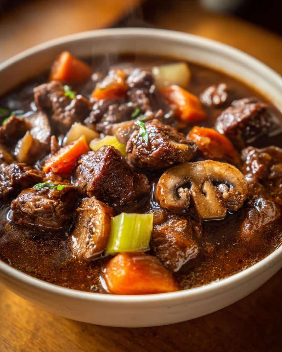 Hearty Beef and Mushroom Stout Stew for Cozy Nights