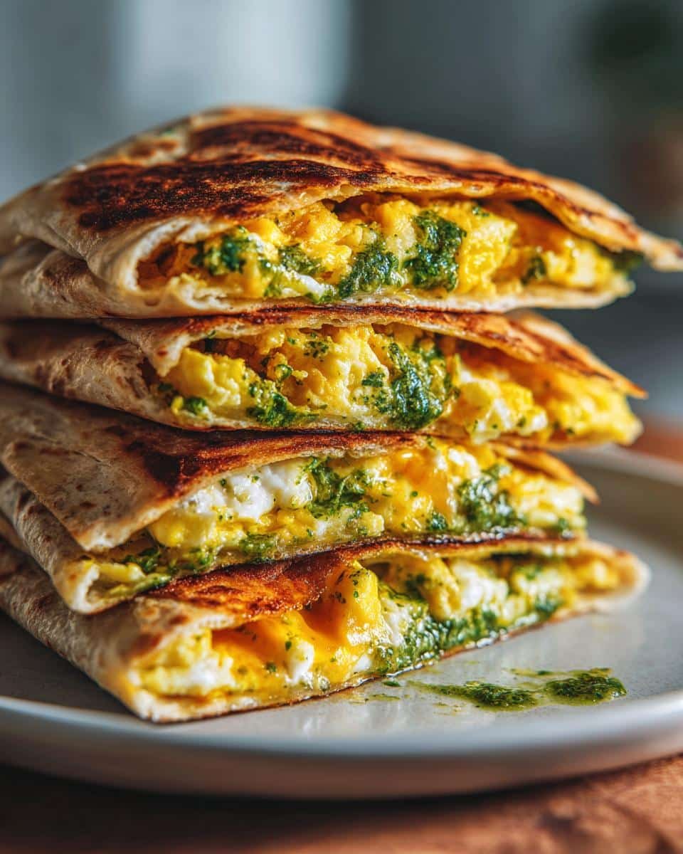 15-Minute Breakfast Quesadillas with Eggs and Salsa Verde