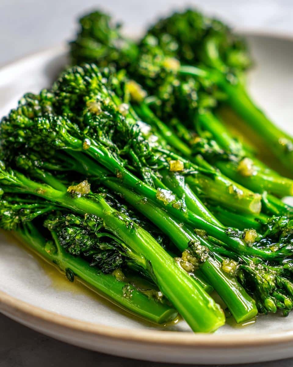 Broccolini with lemon-caper butter - detail 1