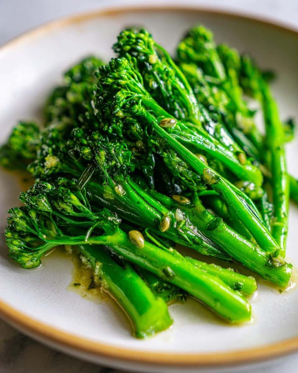 Broccolini with lemon-caper butter - detail 2