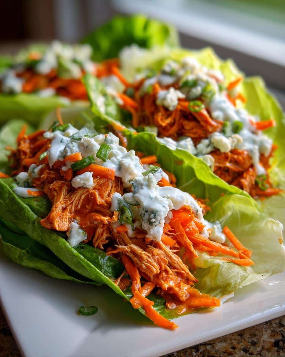 Buffalo chicken lettuce wraps - detail 1