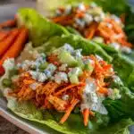 Buffalo chicken lettuce wraps