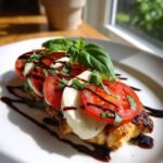 Caprese chicken with balsamic reduction