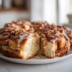 Cinnamon roll wreath breakfast bake