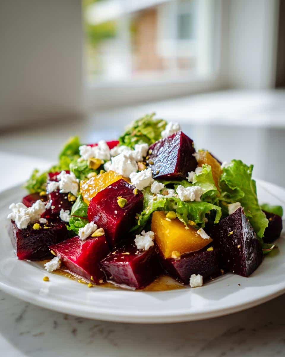 Citrus-roasted beet and feta salad with pistachios - detail 1