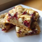 Cranberry white chocolate blondies