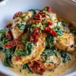 Creamy Tuscan chicken with spinach