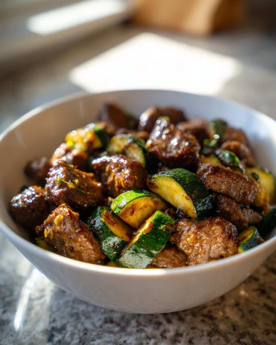 Juicy Garlic Butter Steak Bites with Zucchini in 25 Minutes