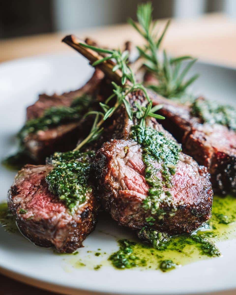 Delicious Garlic Rosemary Lamb Chops with Chimichurri in 30 Minutes
