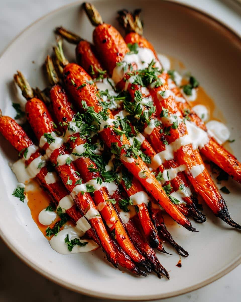 Harissa-roasted carrots with lemon yogurt - detail 2
