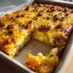 Hash brown and turkey sausage casserole