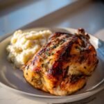 Herbed roast chicken with cauliflower mash