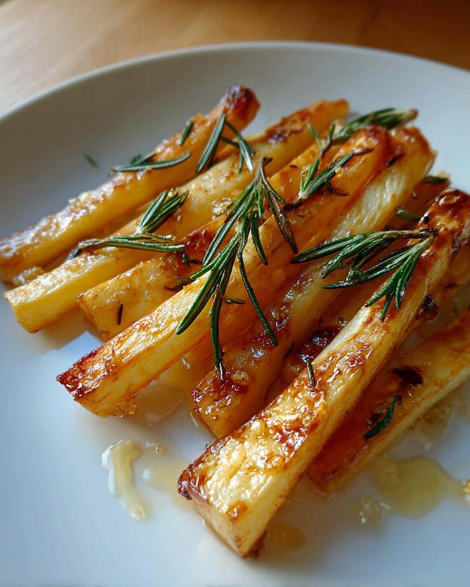 Honey-roasted parsnips with rosemary - detail 1