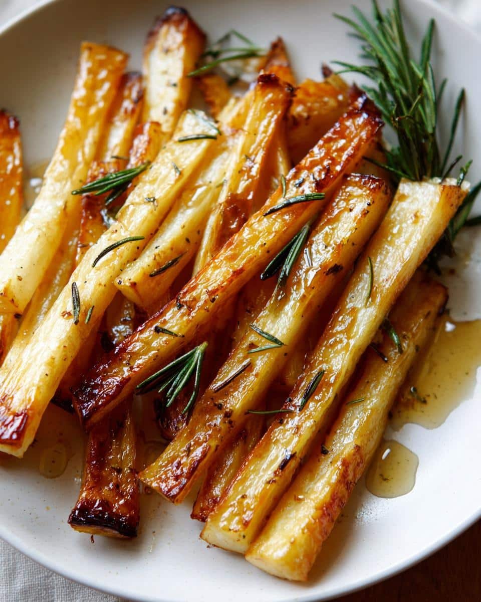 Honey-roasted parsnips with rosemary - detail 2