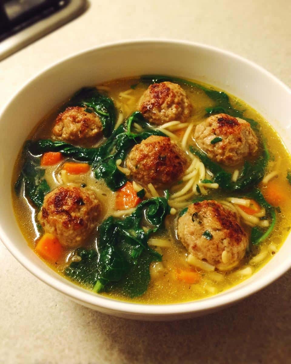 40-Minute Italian Wedding Soup with Turkey Meatballs That Warms Your Soul