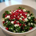 Kale pomegranate and feta salad