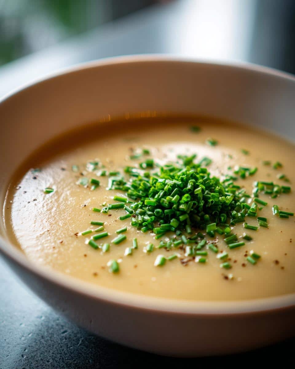 Creamy Leek and Potato Soup with Chives in 30 Minutes