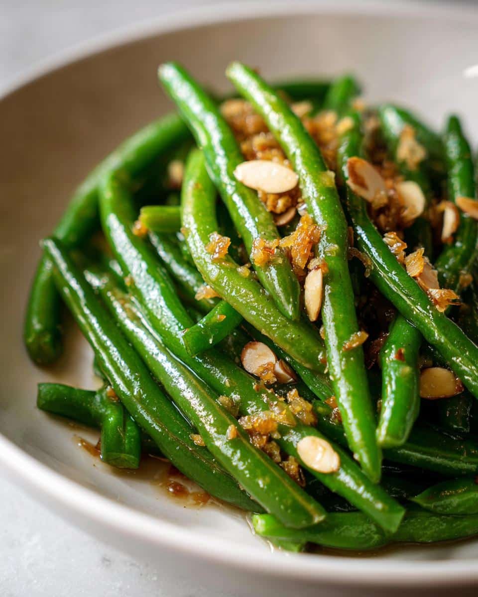 Lemon-garlic green beans almondine - detail 1