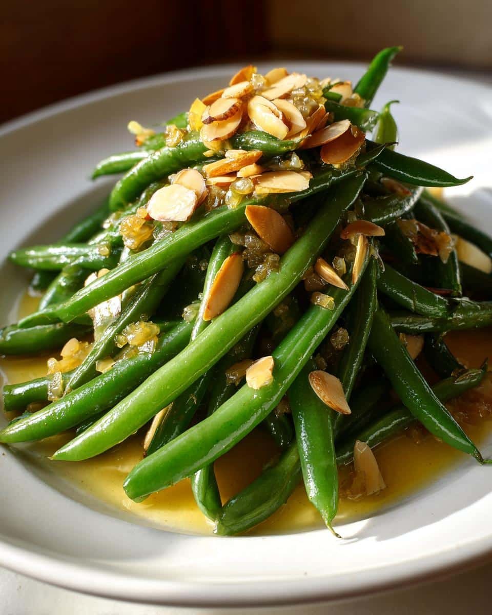 Lemon-garlic green beans almondine - detail 2