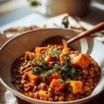 Lentil and sweet potato stew
