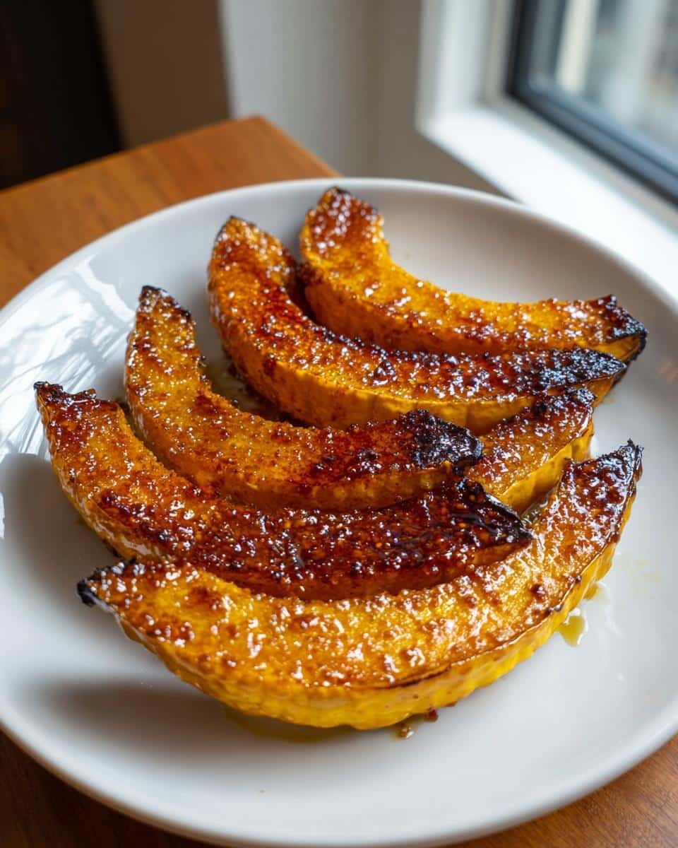 Maple-chile roasted acorn squash wedges - detail 1