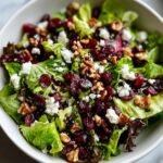 Mixed greens with cranberries and goat cheese