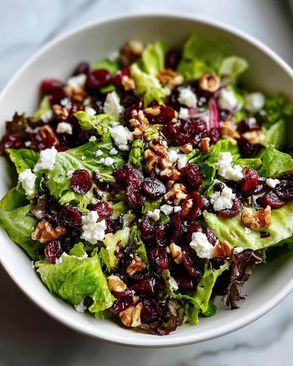 Irresistible Mixed Greens with Cranberries and Goat Cheese in 10 Minutes