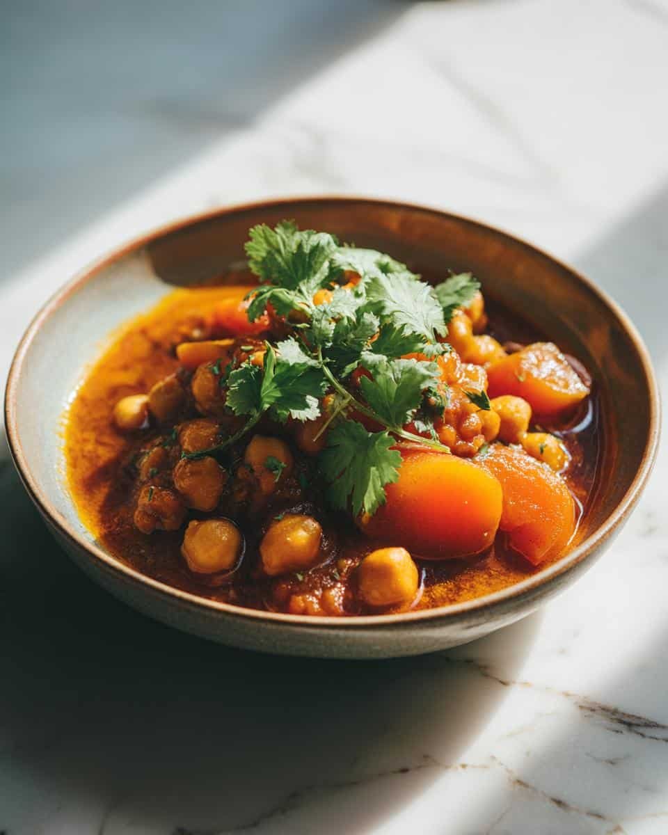Hearty Moroccan Chickpea Stew with Apricots in Just 30 Minutes