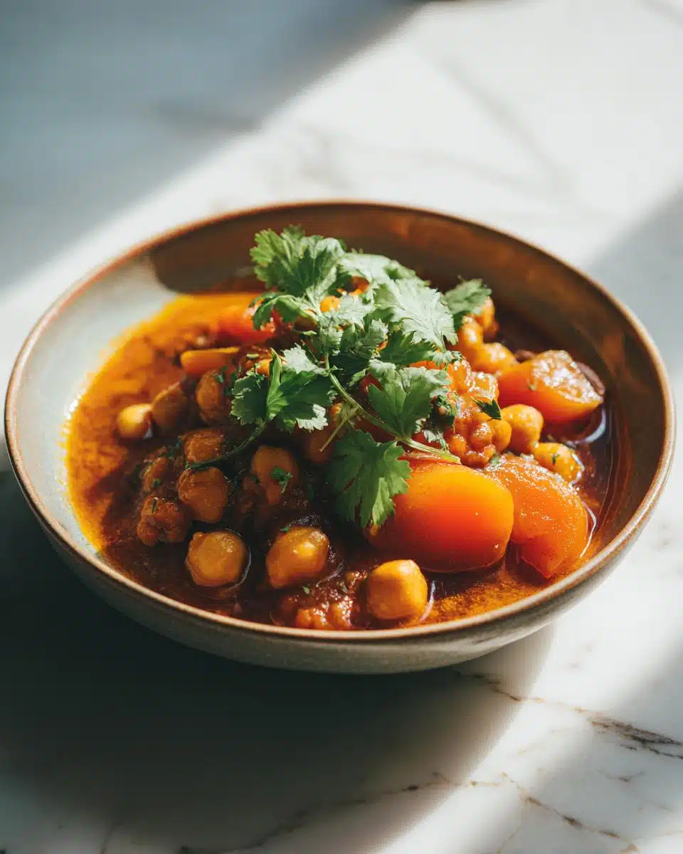 Moroccan chickpea stew with apricots