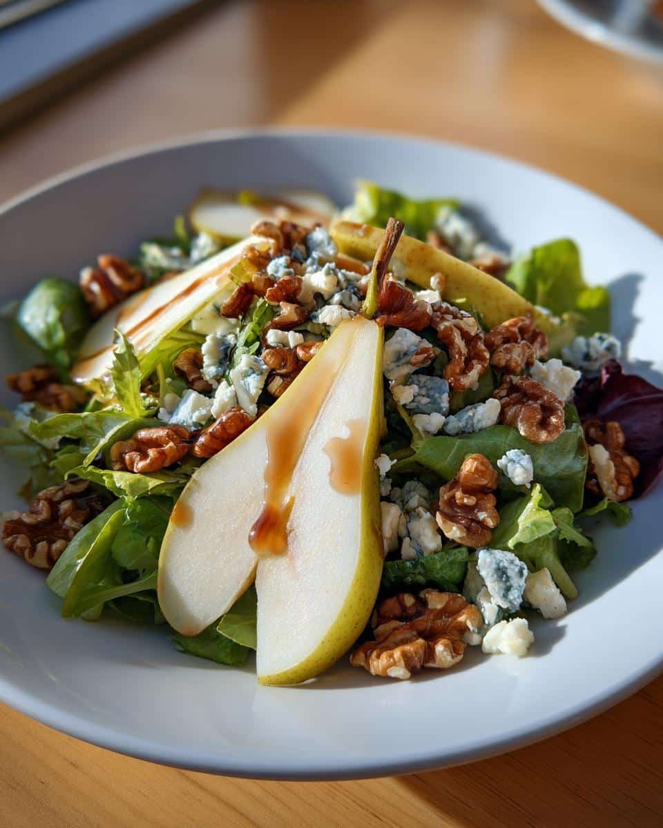 Unmissable Pear Walnut and Blue Cheese Salad in 3 Easy Steps