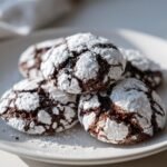 Peppermint chocolate crinkle cookies