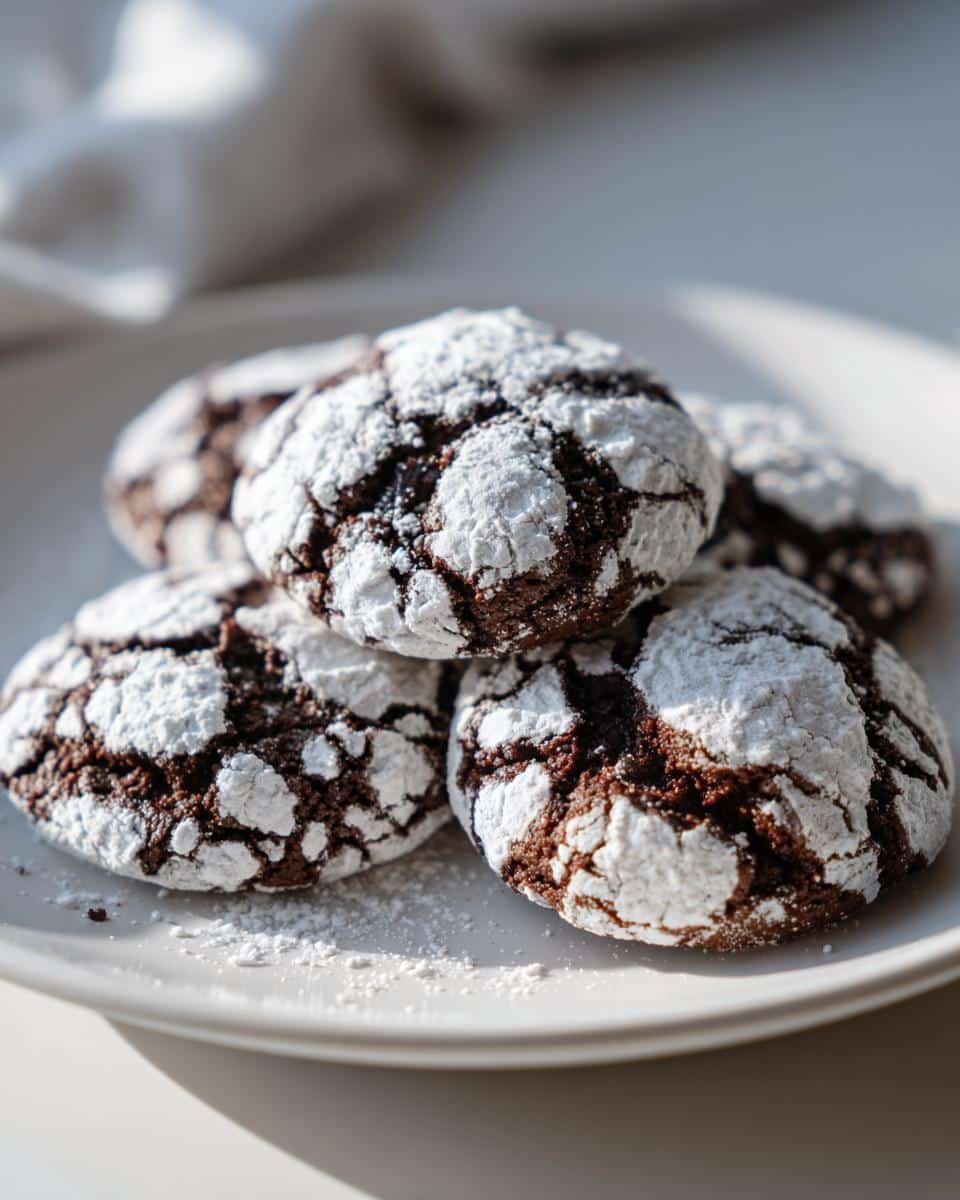 Magical Peppermint Chocolate Crinkle Cookies in 30 Minutes