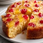 Pineapple upside-down cobbler