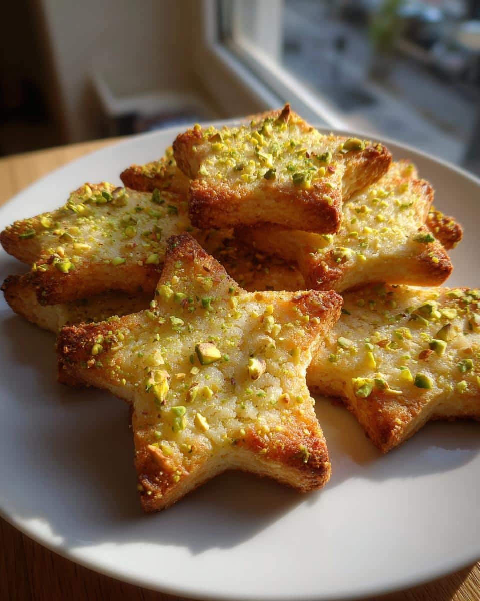 Irresistible Pistachio Shortbread Stars in Just 3 Steps