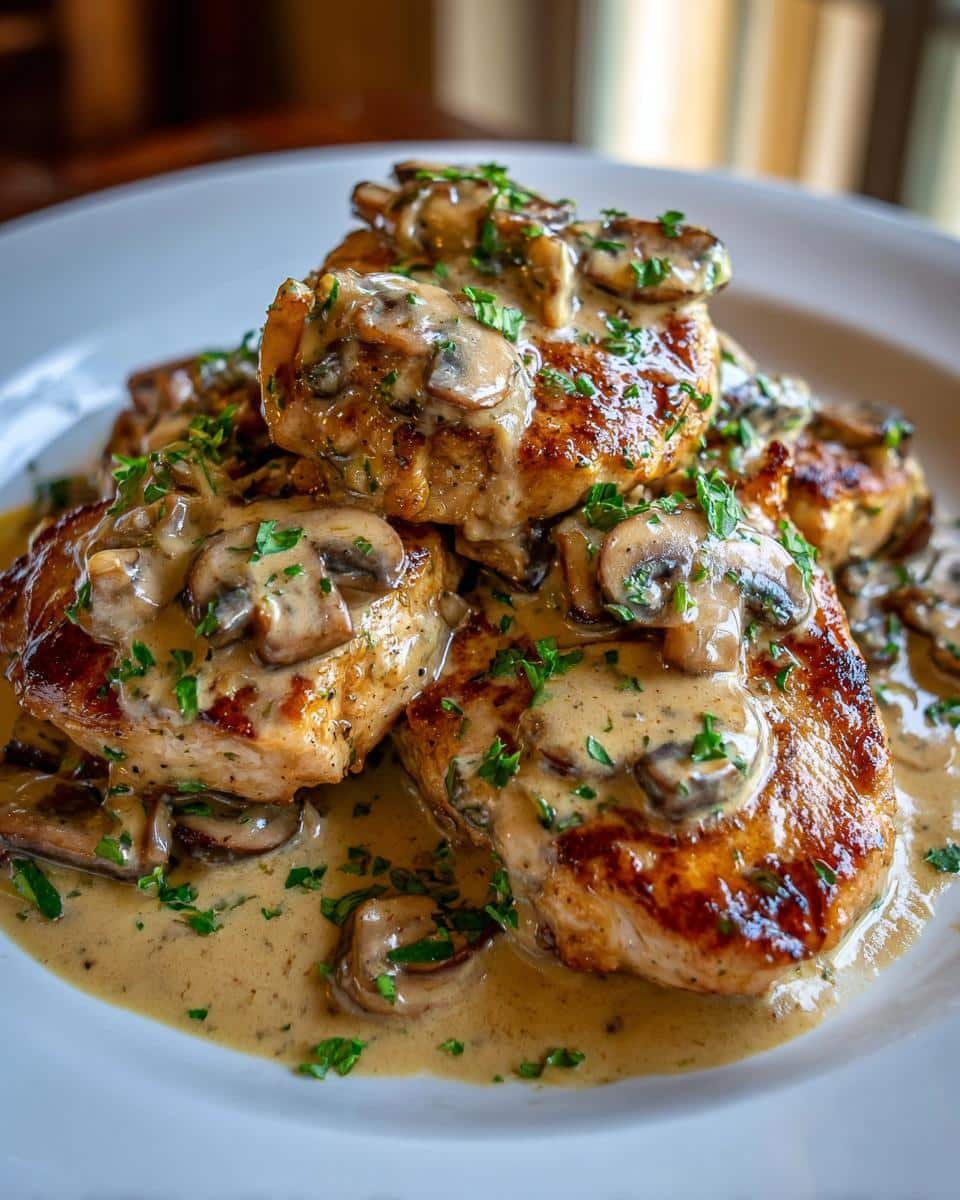 20-Minute Pork Chops with Creamy Mushroom Pan Sauce Bliss
