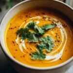 Pumpkin coconut curry soup