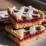 Raspberry Linzer bars