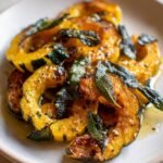 Roasted delicata squash with sage brown butter