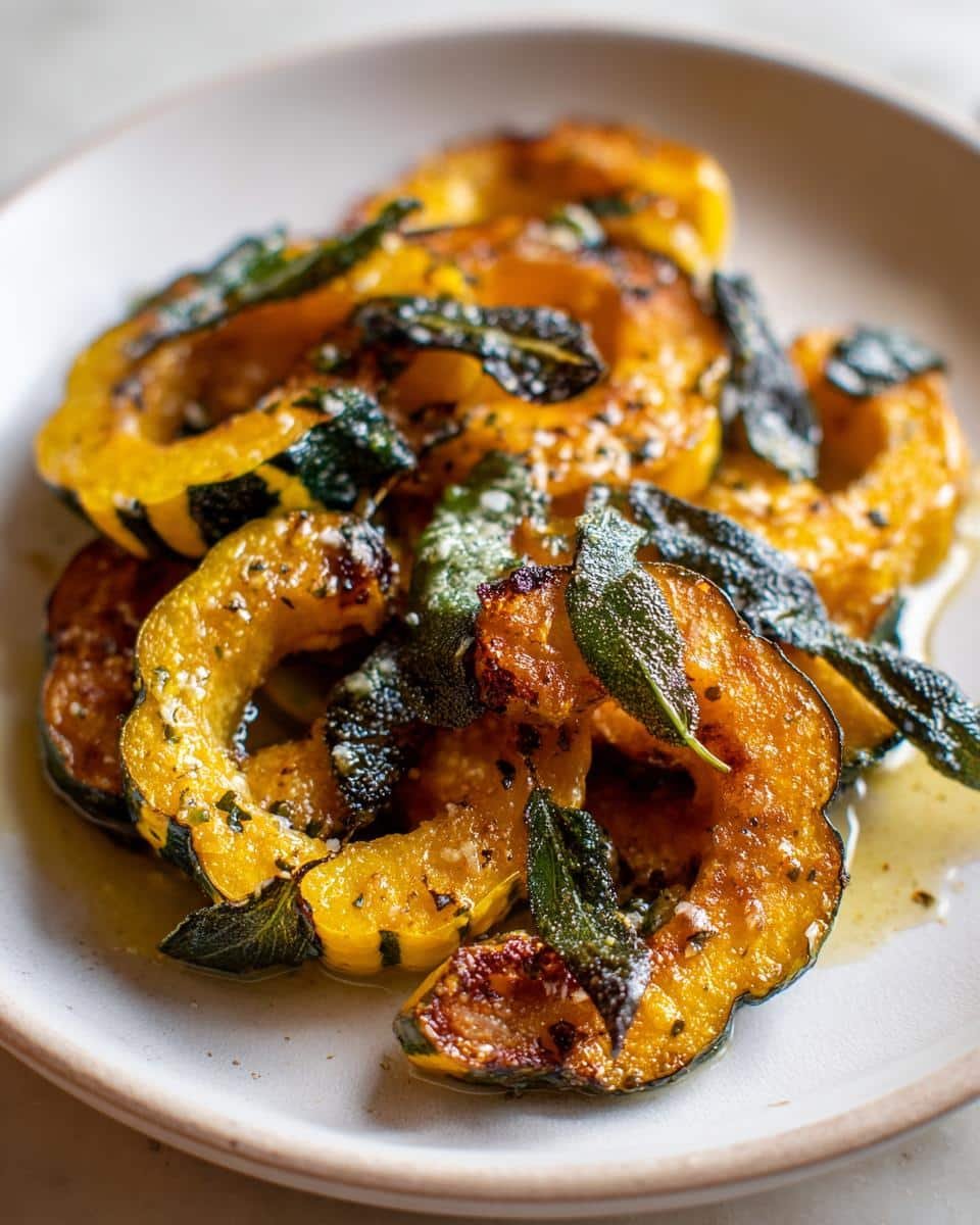 40-Minute Roasted Delicata Squash with Sage Brown Butter Perfection