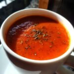 Roasted tomato basil bisque