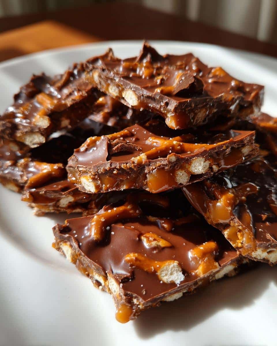 Irresistible Salted Caramel Pretzel Bark in 20 Minutes