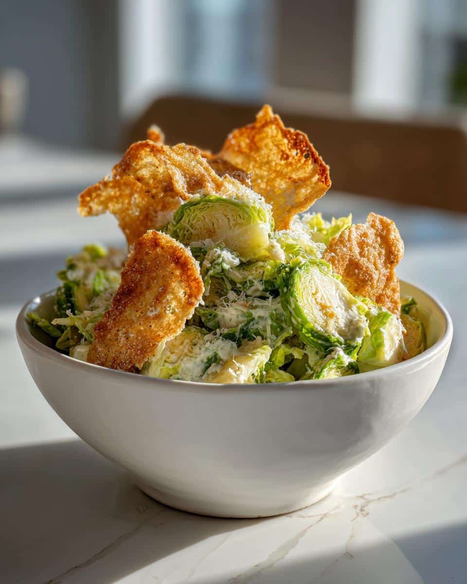 Shaved Brussels sprout Caesar with parmesan crisps - detail 1