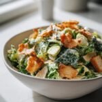 Shaved Brussels sprout Caesar with parmesan crisps
