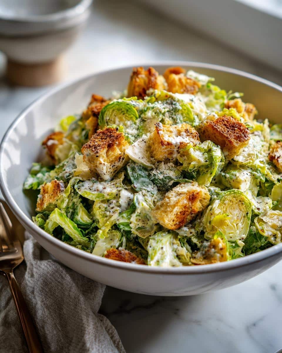 Shaved Brussels sprout Caesar with parmesan crisps - detail 2