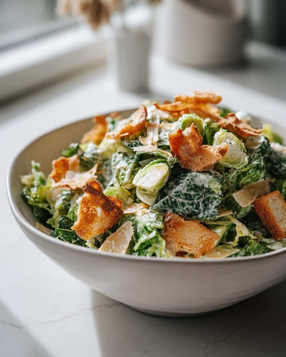 Irresistible Shaved Brussels Sprout Caesar with Parmesan Crisps in 30 Minutes